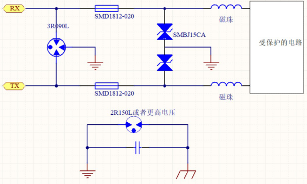 RS232 防护电路