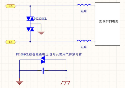 RS232 防护电路