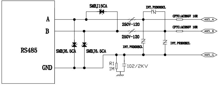 RS-485保护方案拓朴图二